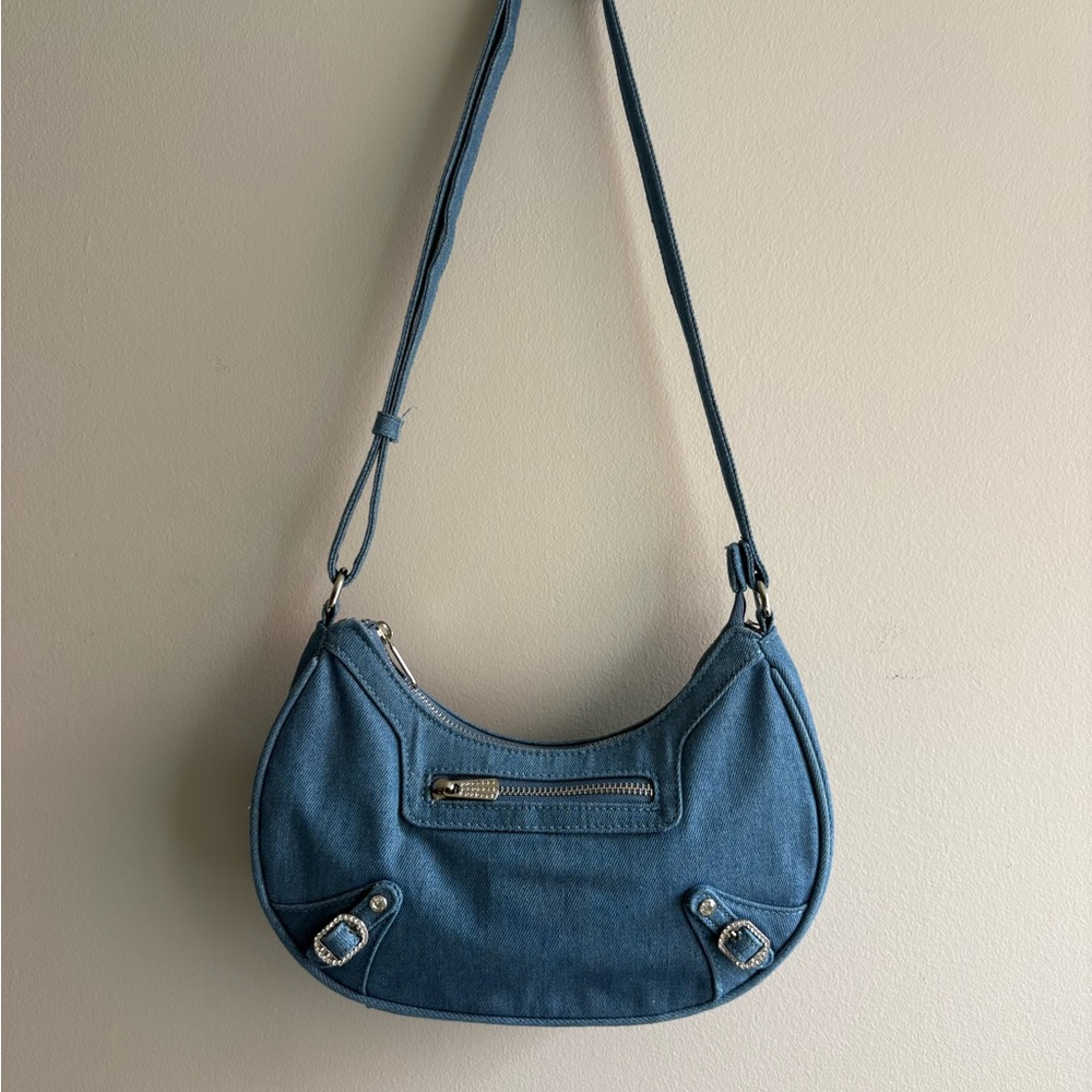 Y2K STYLE Wild Fable Blue Crescent Shoulder Bag